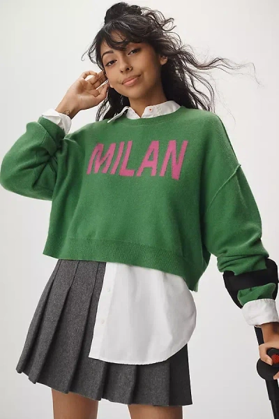 Pilcro The Alani Cashmere Sweater By : Cropped Crew-neck Edition In Multicolor