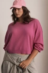 Pilcro The Alani Cropped Cashmere Crew-neck Jumper By  In Pink