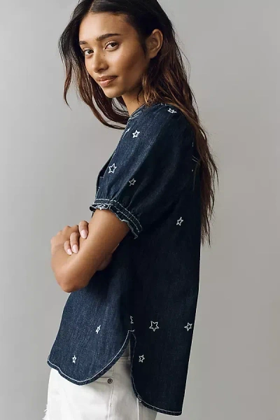 Pilcro The Aly Puff-sleeve Blouse By  In Multi