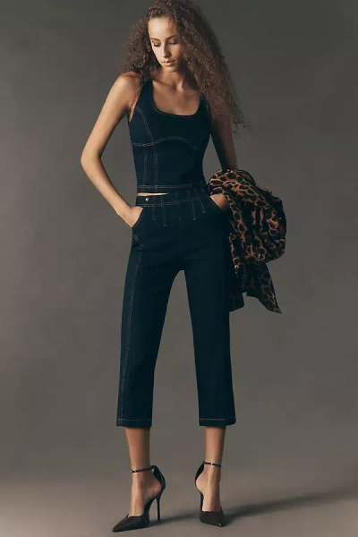 Pilcro The Bella Capri High-rise Straight Jeans By  In Blue