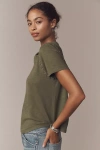 Pilcro The Bennie Cotton Slub Crew-neck Grommet Tee By