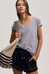 Pilcro The Bennie Cotton-slub Crew-neck Short-sleeve Tee By  In Purple