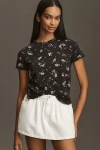 Pilcro The Bennie Cotton Slub Crew-neck Slim Tee By  In Pink