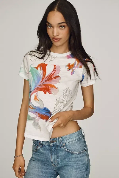 Pilcro The Bennie Cotton Slub Crew-neck Slim Tee By  In Multi