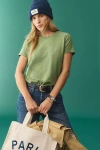 Pilcro Slim Crew Tee In Green