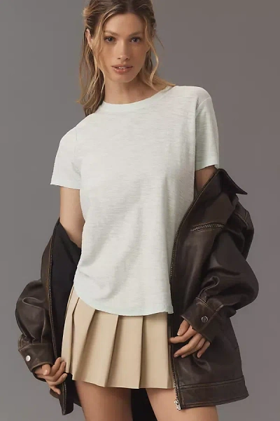 Pilcro The Bennie Slim Crew Neck Cotton-slub Tee By  In Mint
