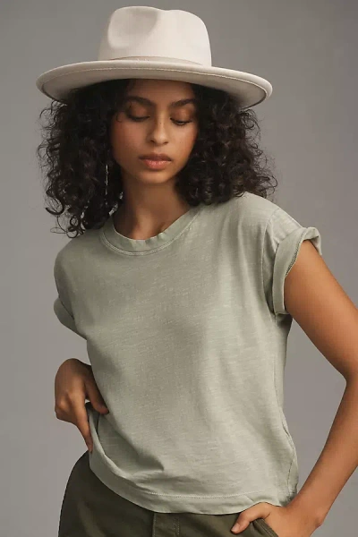 Pilcro The Billy Regenerative Cotton Crew Tee By  In Green