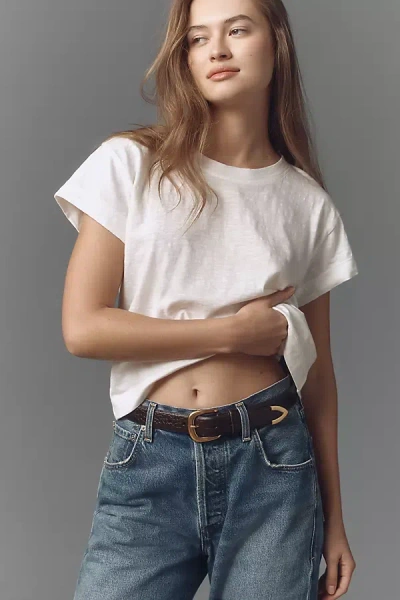 Pilcro The Billy Regenerative Cotton Crew Tee By  In White