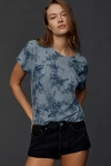 Pilcro Short-sleeve Easy Crew Tee In Blue
