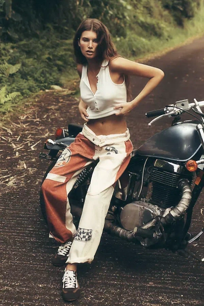 Pilcro The Celeste Boyfriend Mid-rise Relaxed Jeans By  In White