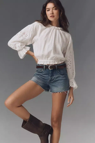 Pilcro The Devon Denim Shorts By  In Blue
