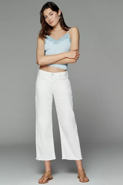Pilcro The Edie Raw-hem Straight-leg Jeans By  In White