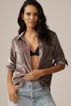 Pilcro The Hadley Relaxed Buttondown Shirt By : Velvet Edition In Gray