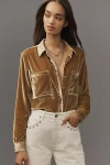 Pilcro The Hadley Relaxed Buttondown Shirt By : Velvet Edition In Yellow