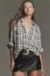 Pilcro The Hadley Relaxed Buttondown Shirt By U200b In Gray