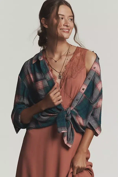 Pilcro The Hadley Relaxed Buttondown Shirt By U200b In Blue