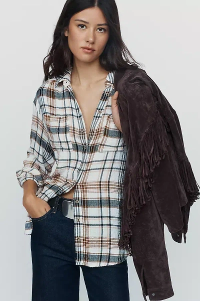 Pilcro The Hadley Relaxed Buttondown Shirt By U200b In Multicolor