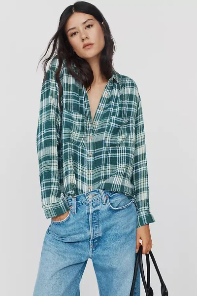 Pilcro The Hadley Relaxed Buttondown Shirt By U200b In Multicolor