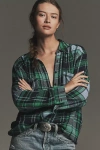 Pilcro The Hadley Relaxed Plaid Buttondown Shirt By U200b In Blue