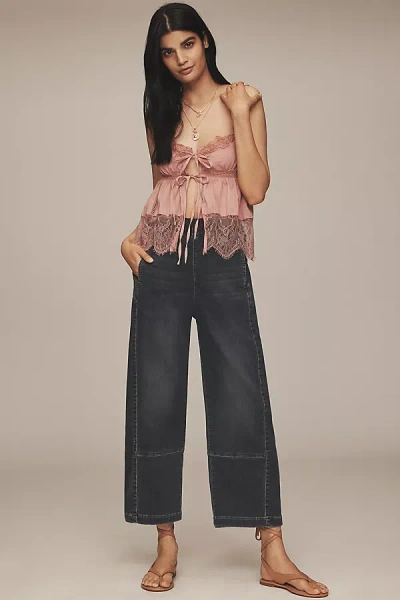 Pilcro The Izzie Knit Pull-on Barrel Jeans By  In Blue