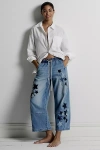Pilcro The Izzie Relaxed Pull-on Barrel Jeans By  In Blue