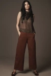 Pilcro The Izzie Relaxed Pull-on Barrel Pants By  In Brown