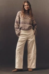 Pilcro The Izzie Relaxed Pull-on Barrel Pants By : Corduroy Edition In White