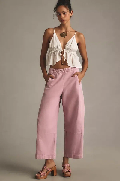 Pilcro The Izzie Relaxed Pull-on Barrel Pants By  In Purple