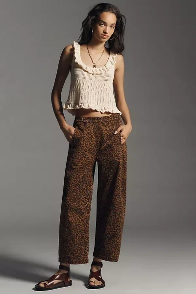Pilcro The Izzie Relaxed Pull-on Barrel Pants By : Sateen Edition In Multicolor