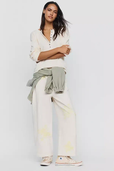 Pilcro The Izzie Relaxed Pull-on Barrel Jeans By  In White