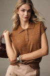 Pilcro The Jensen Cashmere Cropped Sweater By  In Brown