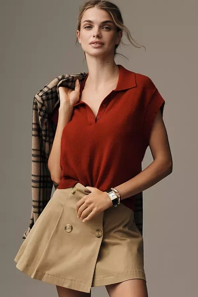 Pilcro The Jensen Cashmere Cropped Sweater By  In Red