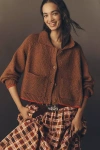 Pilcro The Jesse Dog Icon Cardigan By  In Brown