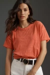 Pilcro The Jordyn Perfect Oversized Cotton-slub Tee By  In Red