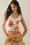 Pilcro The Kacey Easy Crop Cotton-slub Tank By  Top In White