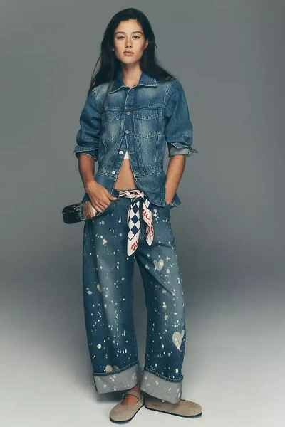 Pilcro The Kayden Barrel Carpenter Jeans By  In Blue