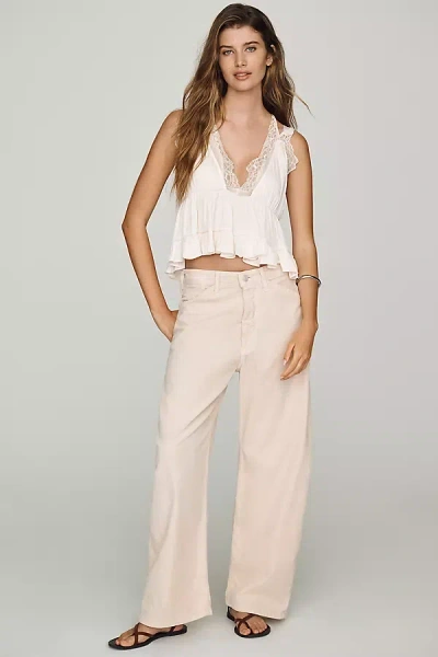 Pilcro The Kayden Cord Mid-rise Barrel Trousers By  In Sand