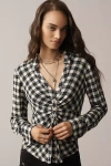 Pilcro The Keaton Ruched Collared Blouse By  In Multi
