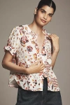 Pilcro The Keira Blouse By  In Orange