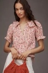 Pilcro The Keira Collared Button-front Blouse By