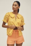 Pilcro The Keira Collared Button-front Blouse By : Lace Edition