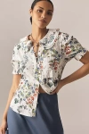 Pilcro The Keira Collared Button-front Blouse By  In Multicolor