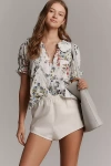 Pilcro The Keira Collared Button-front Blouse By  In Multicolor