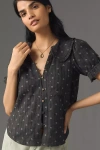 Pilcro The Keira Collared Button-front Blouse By  In Multicolor