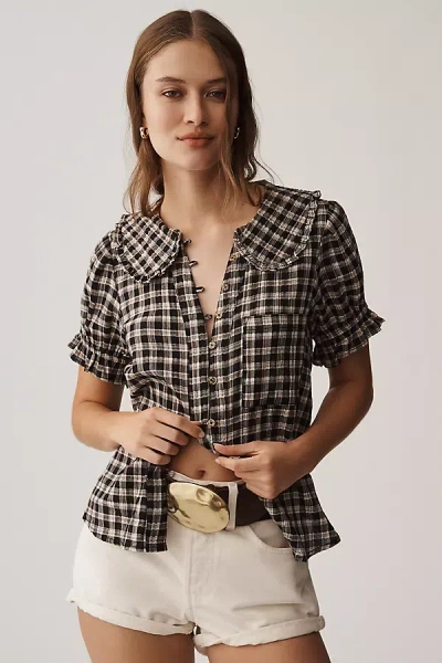 Pilcro The Keira Plaid Blouse By