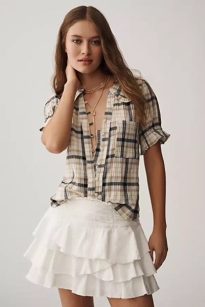 Pilcro The Keira Plaid Blouse By