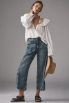 Pilcro The Kenna Mid-rise Heritage Barrel Jeans By  In Blue