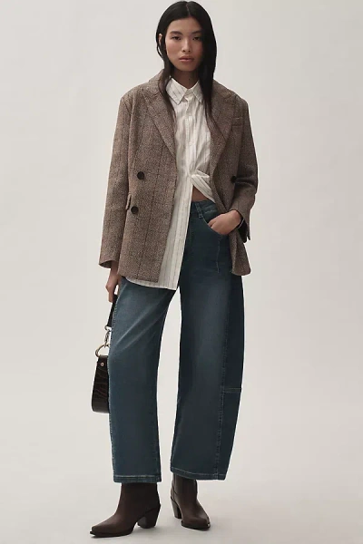 Pilcro The Kenna Mid-rise Heritage Barrel Jeans By  In Blue