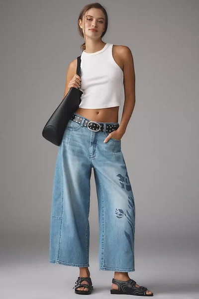 Pilcro The Kenna Mid-rise Heritage Barrel Jeans By : Icon Edition In Blue