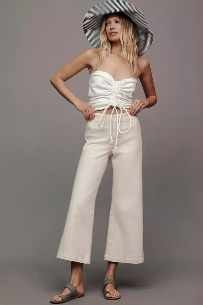 Pilcro The Kit High-rise Crop Wide-leg Pants By : Clean Edition In Beige